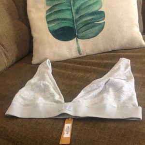 Skims cotton plunge ribbed bralette